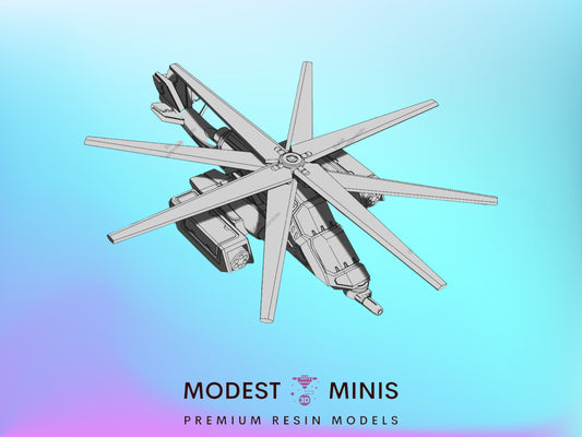 Balak Helicopter Rotary Wing Aero | 1:265 | 285 | 6mm Battletech Scale | Sir Mortimer