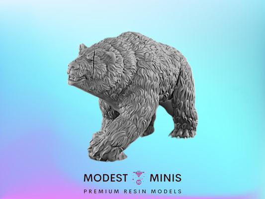 Bear - 32mm Scale - 25mm - 75mm Scale | DnD | EC3D Fantasy Mini | Beasts and Baddies