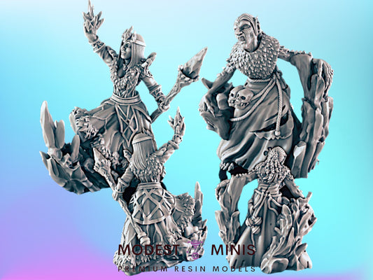 Ice Witches | 25mm - 75mm Scale | DnD | EC3D Fantasy Mini