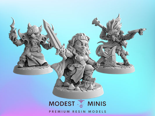 Beetroot Gnomes | 28mm - 75mm Scale Resin Minis | DnD | Artisan Guild