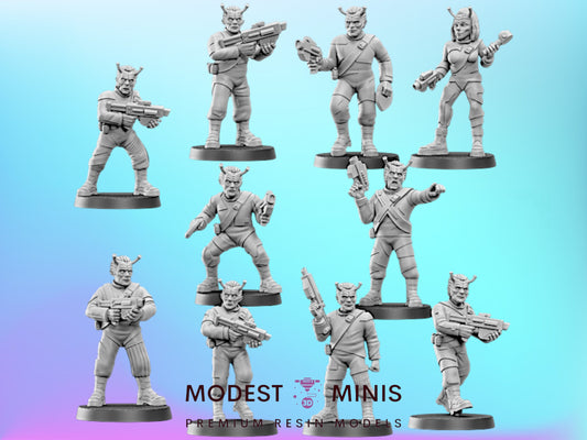 Billorian Guards - 28mm - 75mm Scale | Sci Fi | Star Trek Mini
