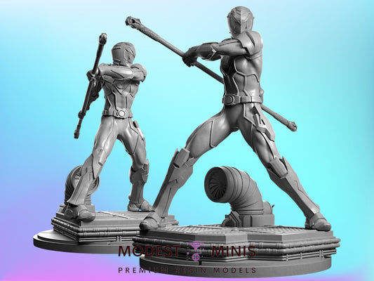 Black Armored Team Ranger | Black Ranger | Resin Miniature Proxy for Crisis Protocol | Legion