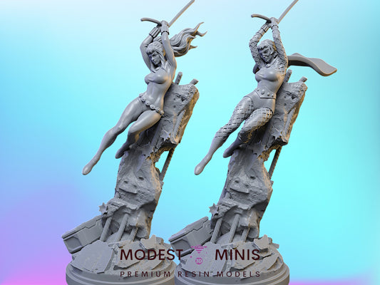 Silver Age Black Widow | 32mm - 40mm Mini | Crisis Protocol Proxy | Superhero | C27
