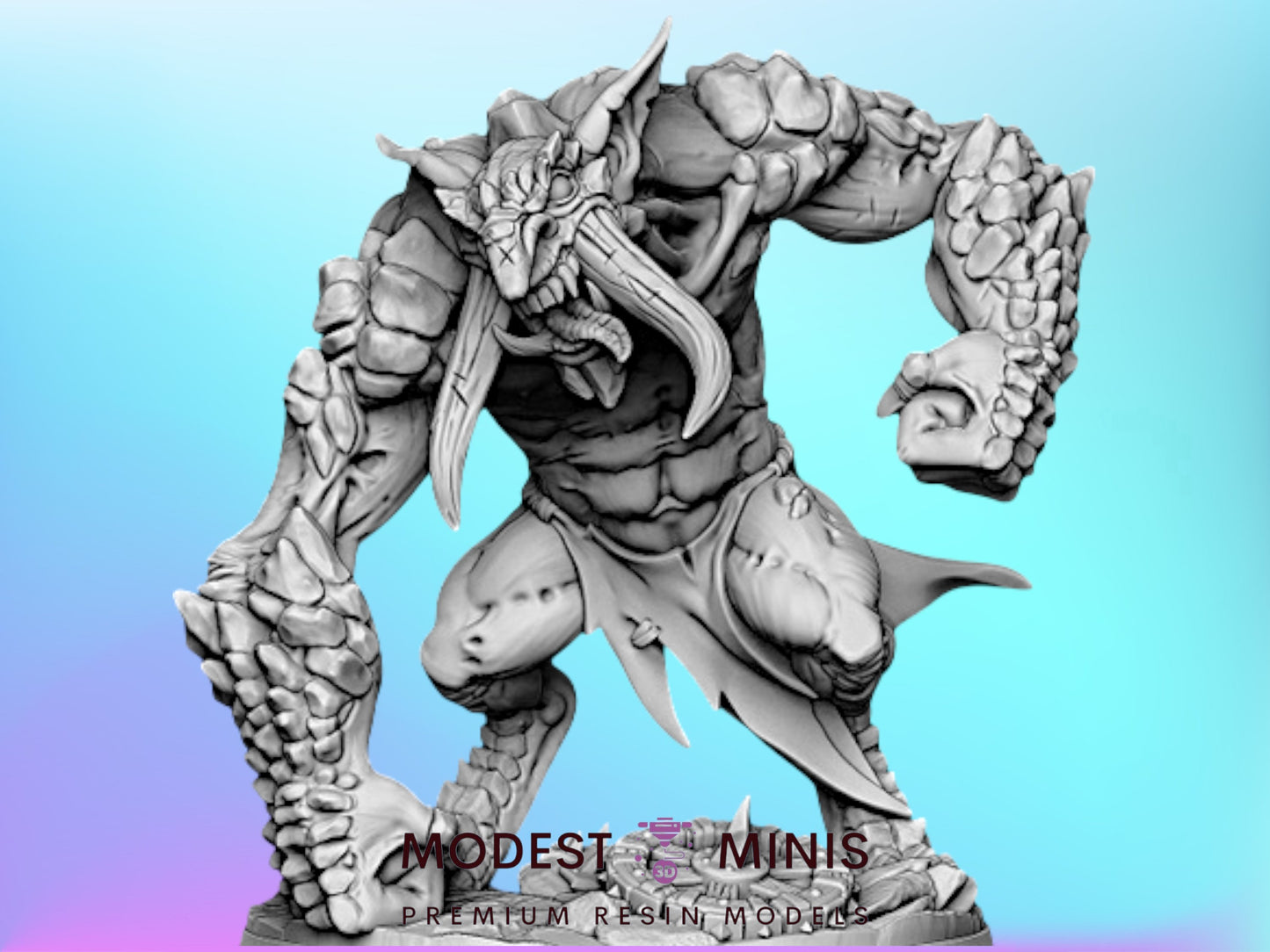 Blackrazor Rock Troll | 28mm - 75mm Scale Resin Minis | DnD | Artisan Guild