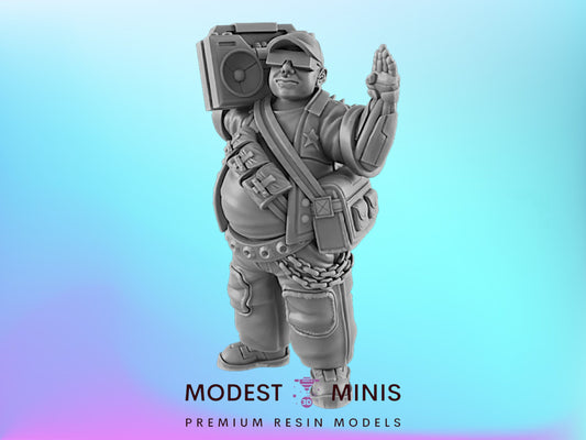 Boombox Rocker | 25mm - 75mm Scale | DnD | EC3D Cyberpunk Mini | Ghost City