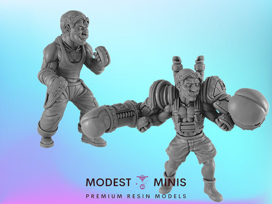 Boxer | 25mm to 100mm Steampunk Mini | DnD | EC3D