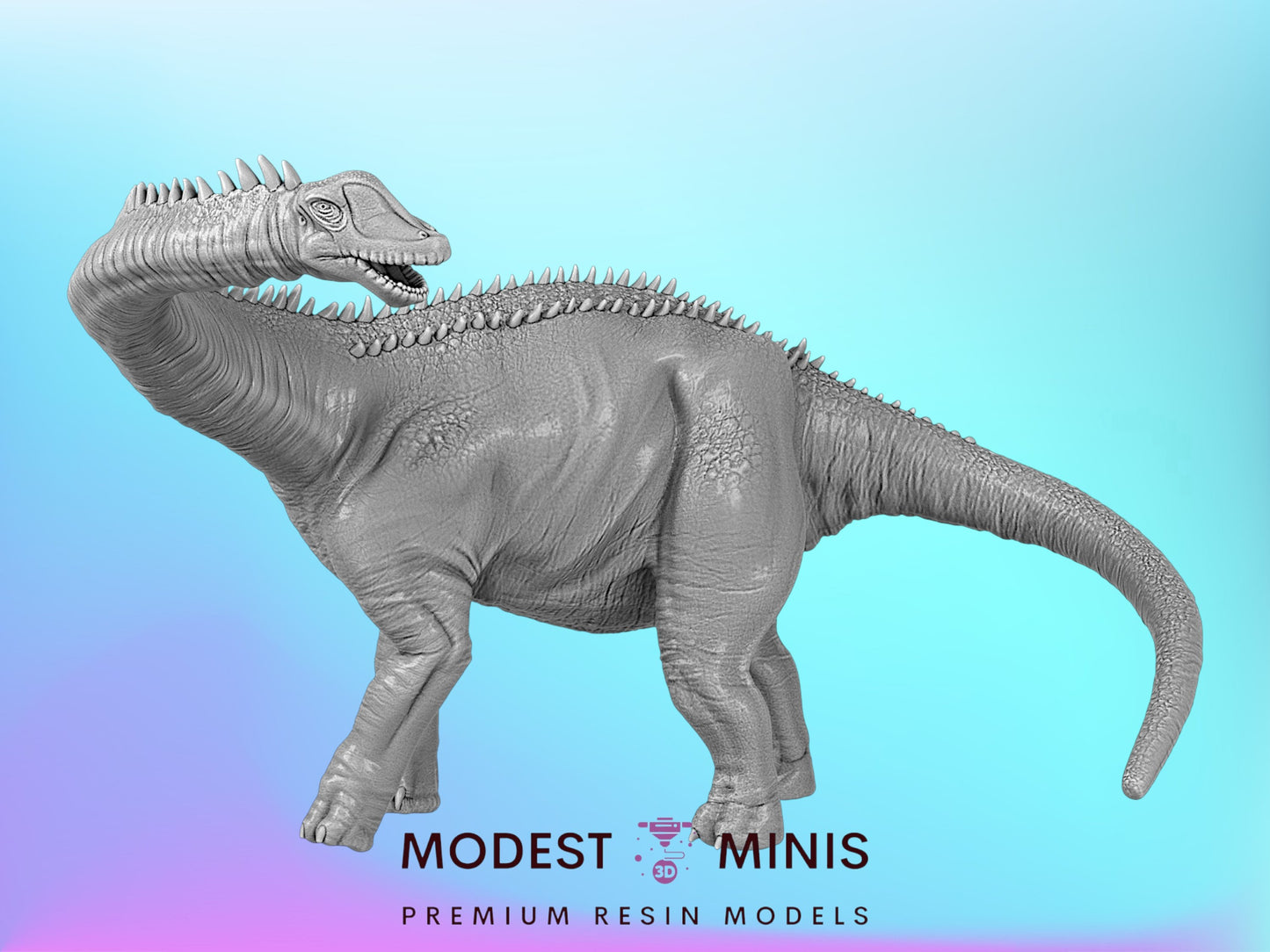 Brontosaurus Aware | 15mm - 40mm Scale Dinosaur Miniature | DnD Frostgrave Mini | Epic
