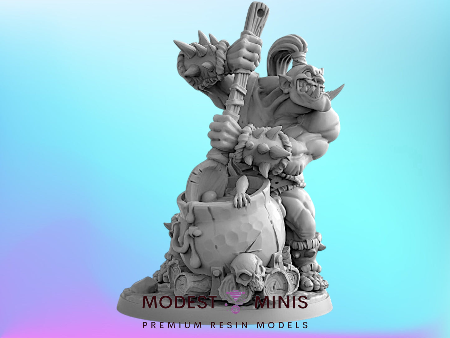 Burtz Ogre Cook | 28mm - 75mm Scale Resin Minis | DnD | Artisan Guild