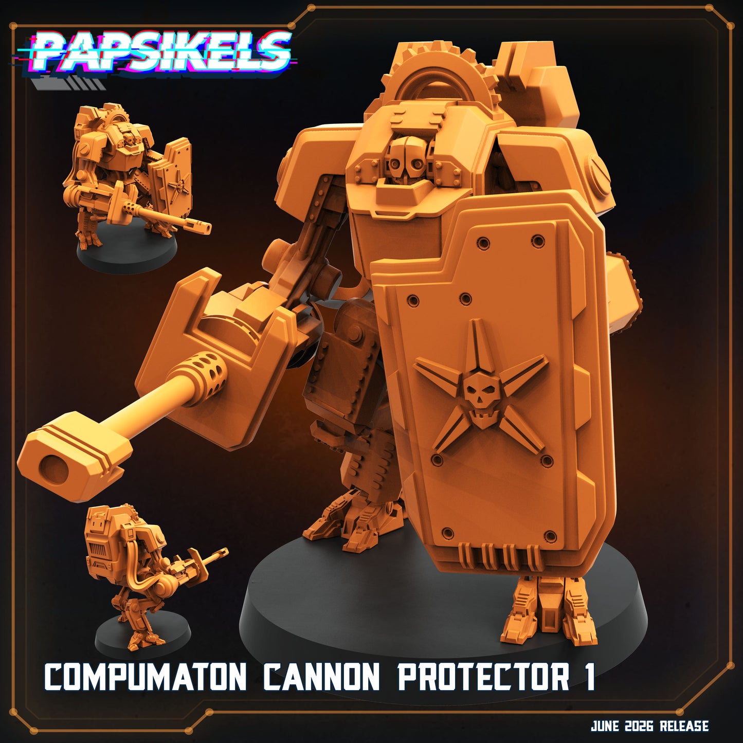 Compumaton Cannon Protectors - 32mm Scale Sci Fi Helldivers | Papsikels
