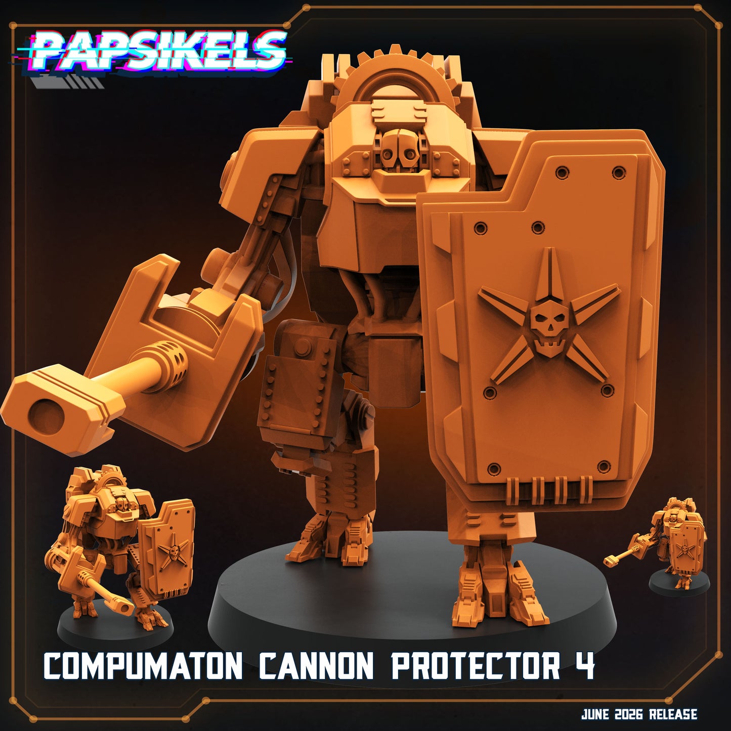Compumaton Cannon Protectors - 32mm Scale Sci Fi Helldivers | Papsikels