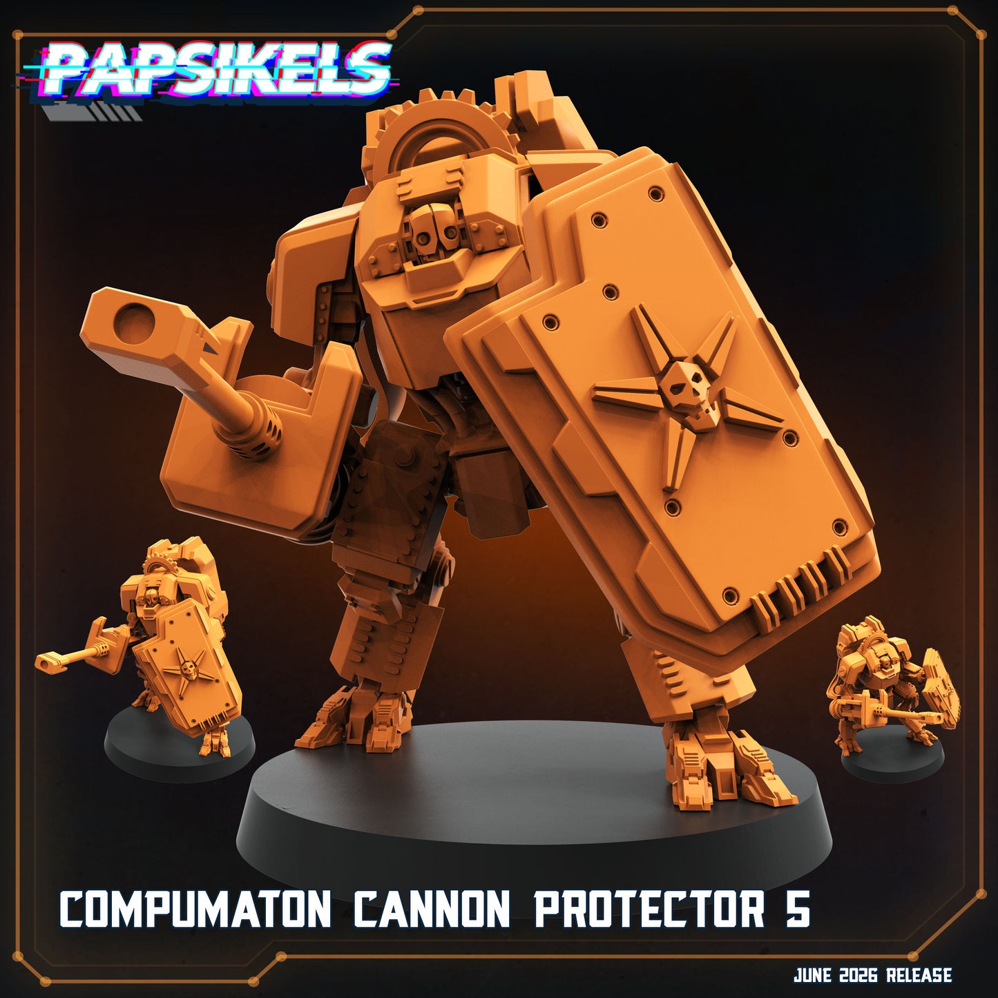 Compumaton Cannon Protectors - 32mm Scale Sci Fi Helldivers | Papsikels
