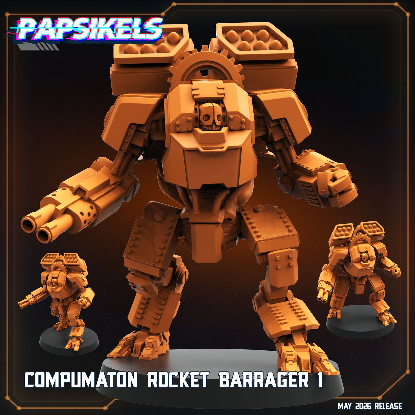 Compumaton Rocket Barragers - 32mm Scale Helldivers Proxy | Papsikels