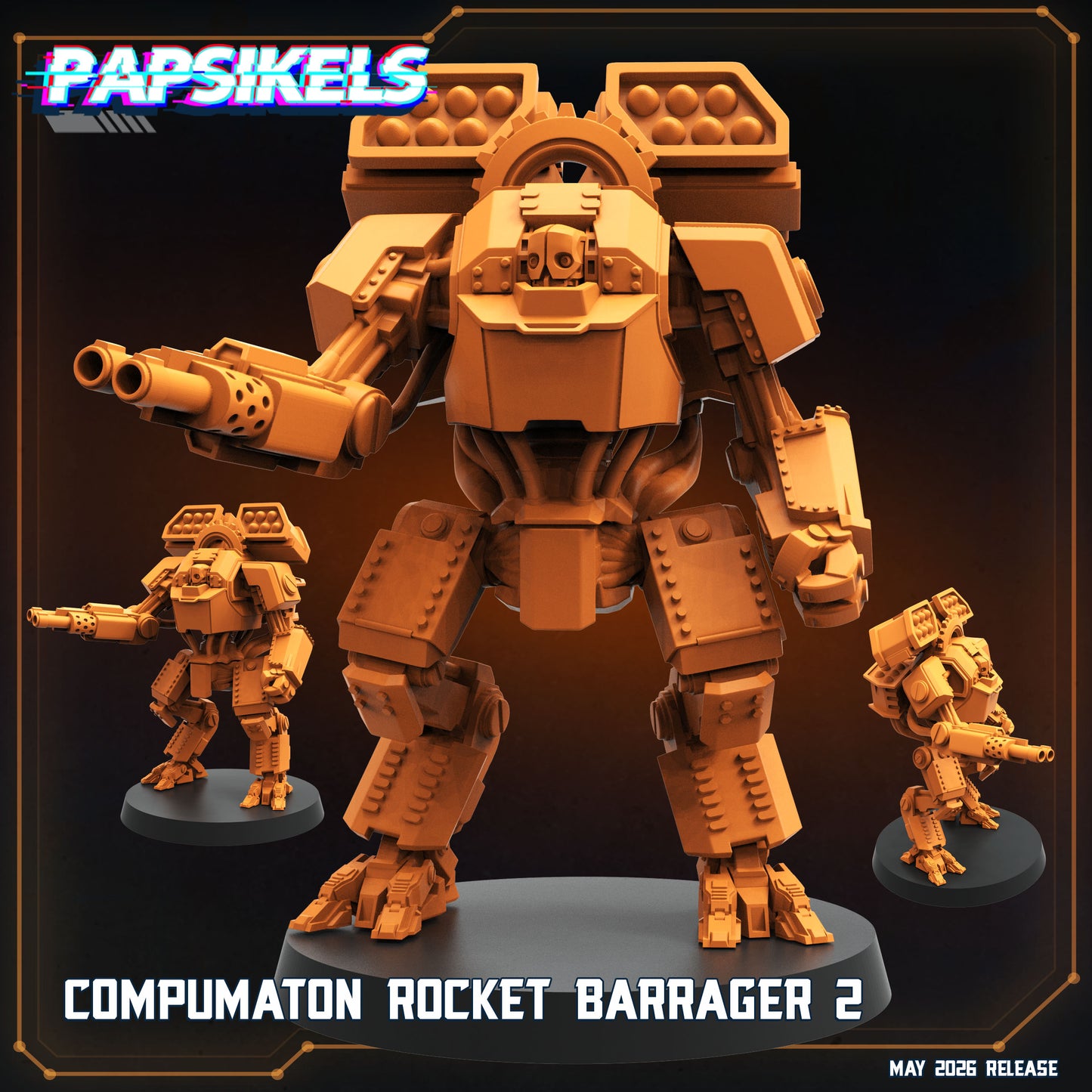 Compumaton Rocket Barragers - 32mm Scale Helldivers Proxy | Papsikels