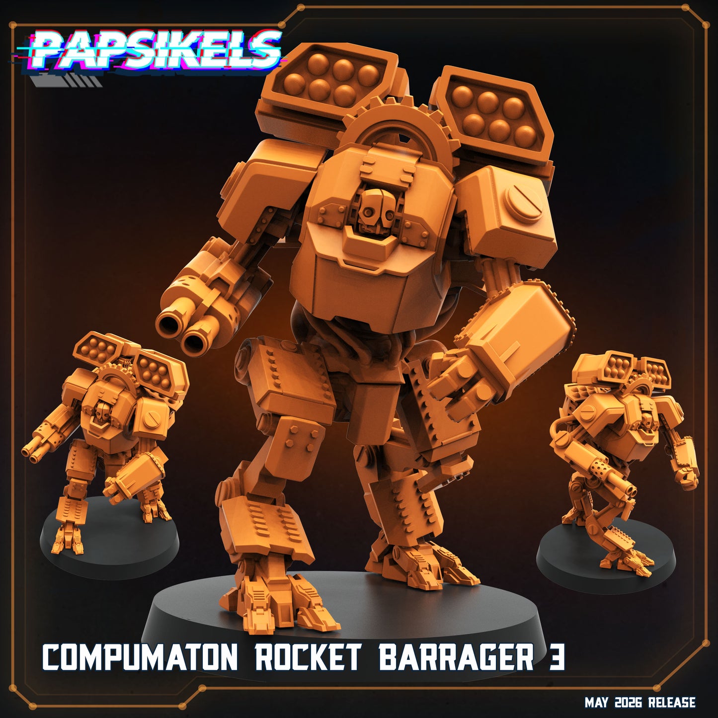 Compumaton Rocket Barragers - 32mm Scale Helldivers Proxy | Papsikels