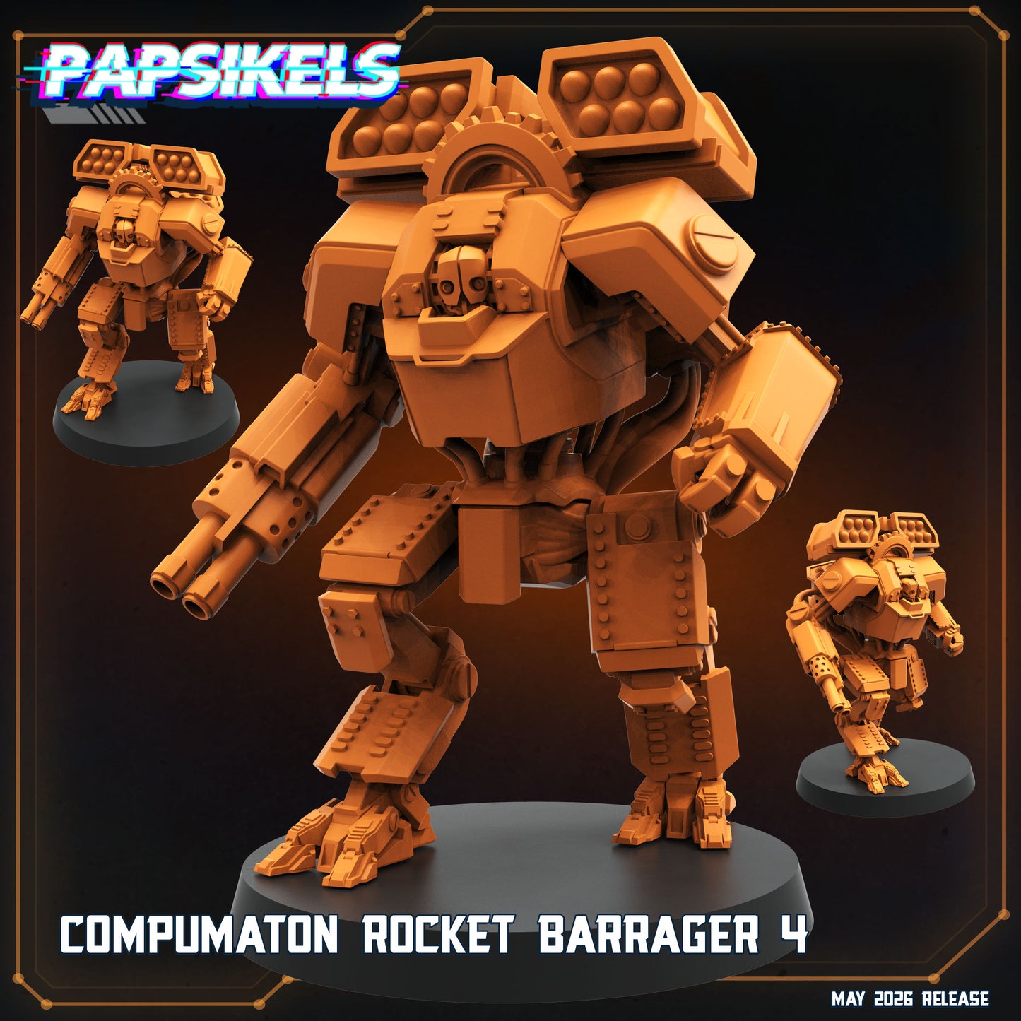 Compumaton Rocket Barragers - 32mm Scale Helldivers Proxy | Papsikels