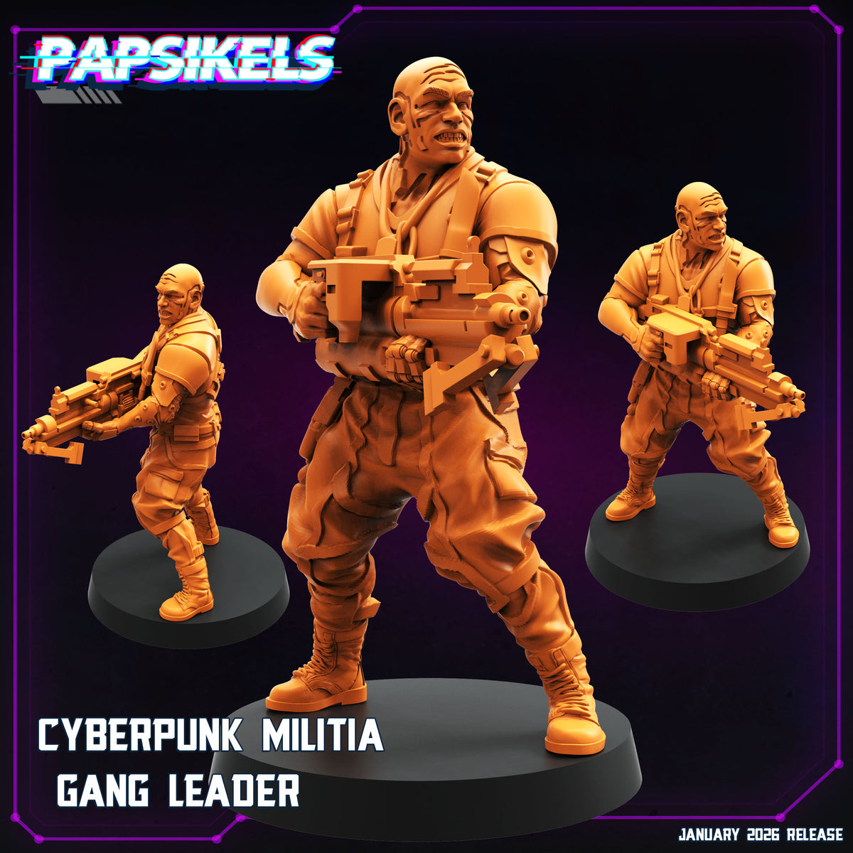3D Printed Cyberpunk Miniatures 28mm - 75mm | RED, 2077, Shadowrun ...