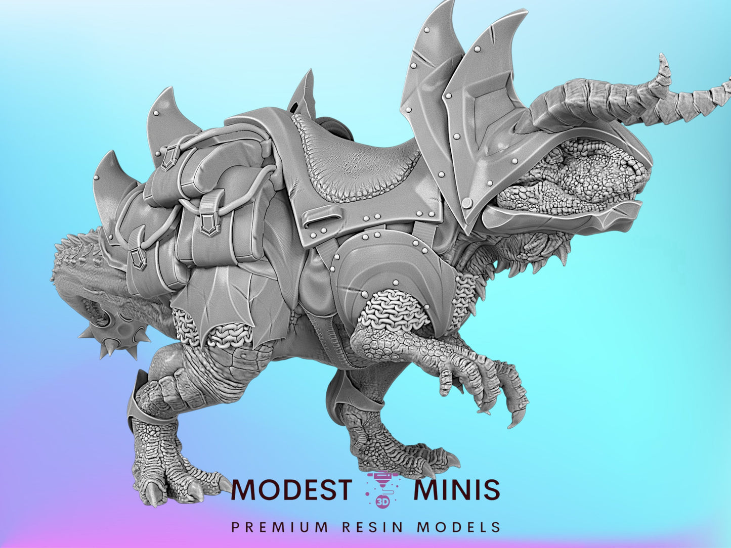 Carnotaurus Mount | 15mm - 40mm Scale Dinosaur Miniature | DnD Frostgrave Mini | Epic