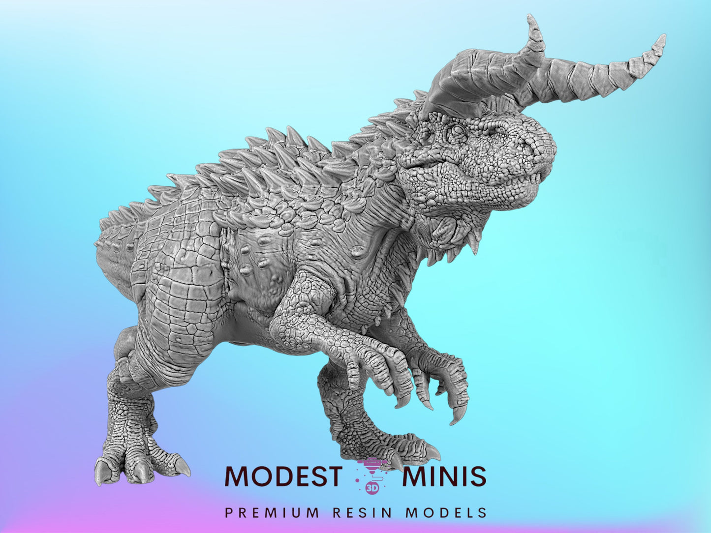 Carnotaurus V1 | 15mm - 40mm Scale Dinosaur Miniature | DnD Frostgrave Mini | Epic