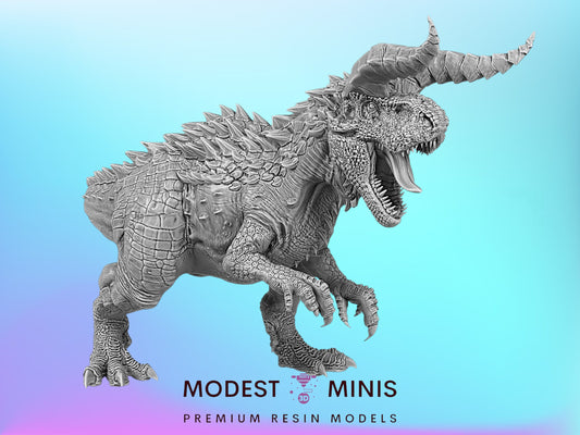 Carnotaurus V2 | 15mm - 40mm Scale Dinosaur Miniature | DnD Frostgrave Mini | Epic