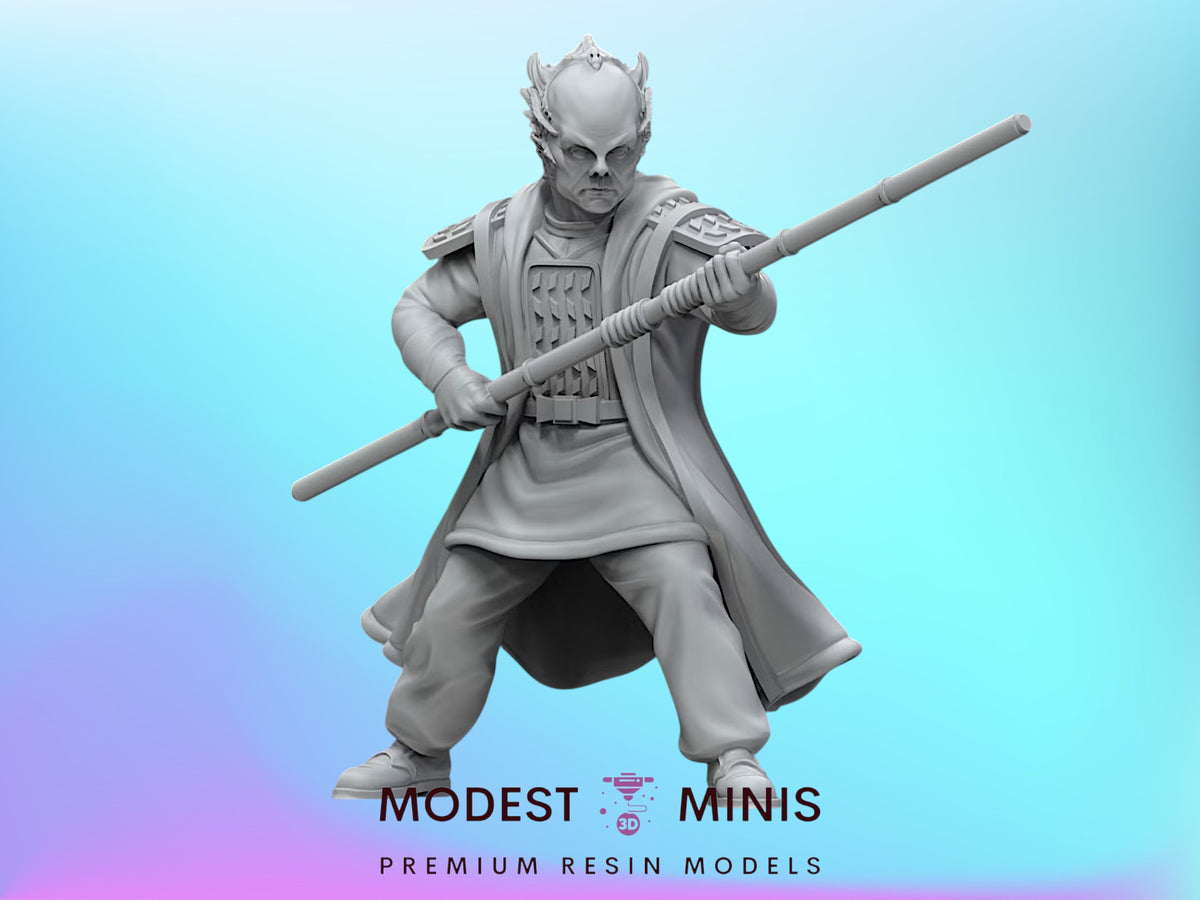 Honorable Warrior Caste Leader Neroon - 28mm - 100mm Scale  Black Remnant Babylon 5
