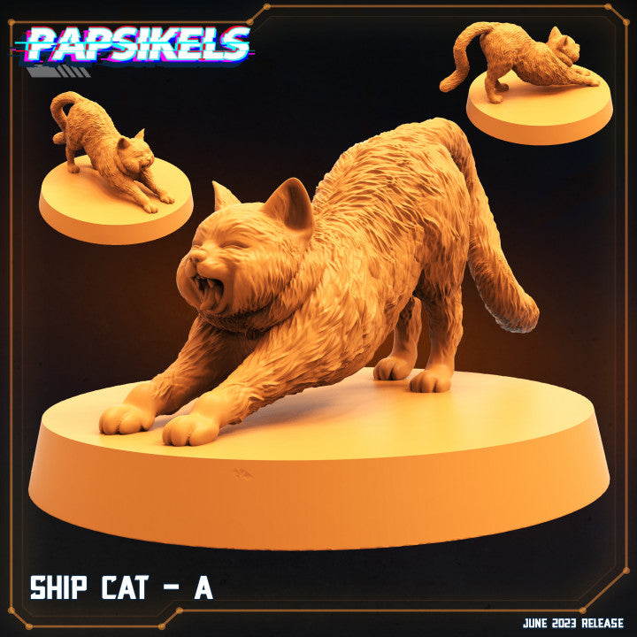 Ship Cats Set - 32mm Scale Miniature | RPG | Sci fi | Papsikels
