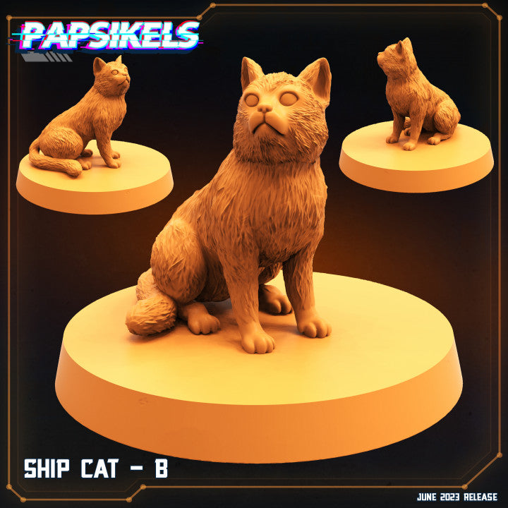 Ship Cats Set - 32mm Scale Miniature | RPG | Sci fi | Papsikels