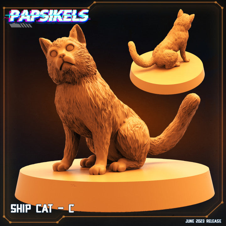 Ship Cats Set - 32mm Scale Miniature | RPG | Sci fi | Papsikels