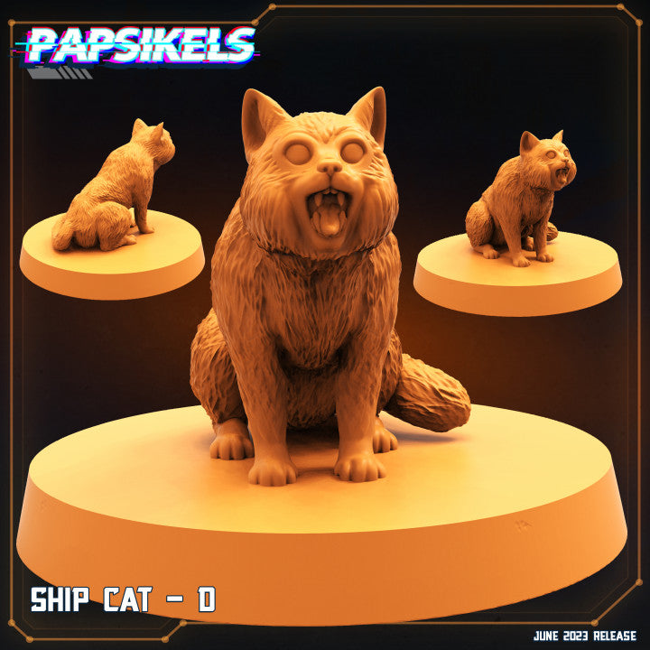 Ship Cats Set - 32mm Scale Miniature | RPG | Sci fi | Papsikels