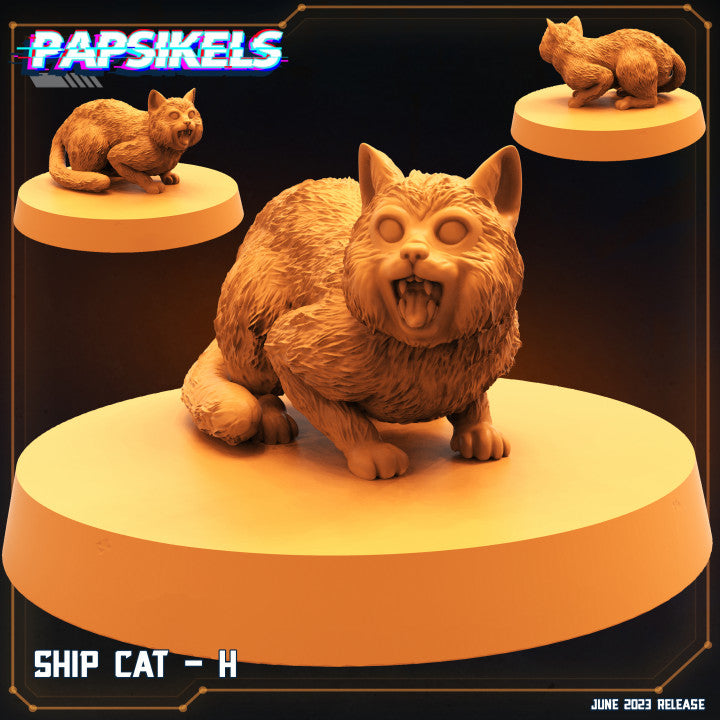 Ship Cats Set - 32mm Scale Miniature | RPG | Sci fi | Papsikels
