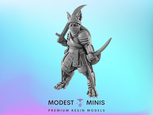 Catfolk Assassin Female  | 25mm - 75mm Scale | DnD | EC3D Fantasy Mini | Everyday Heroes