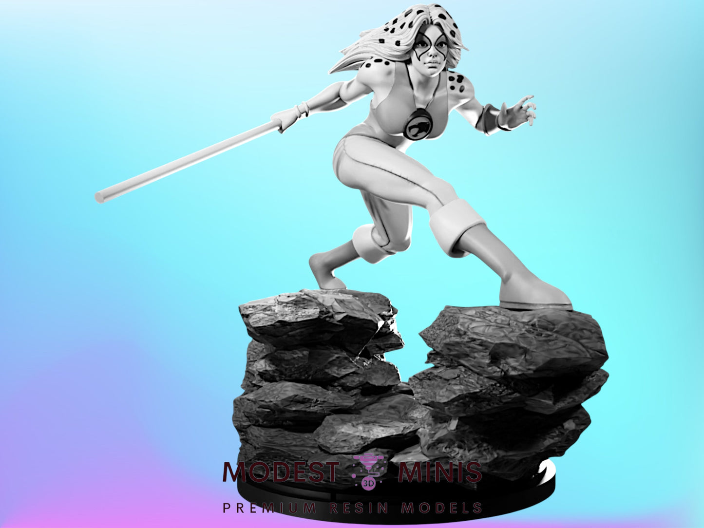 Feline Speed Warrior | Cheetara | Resin Miniature Proxy for Crisis Protocol | Legion