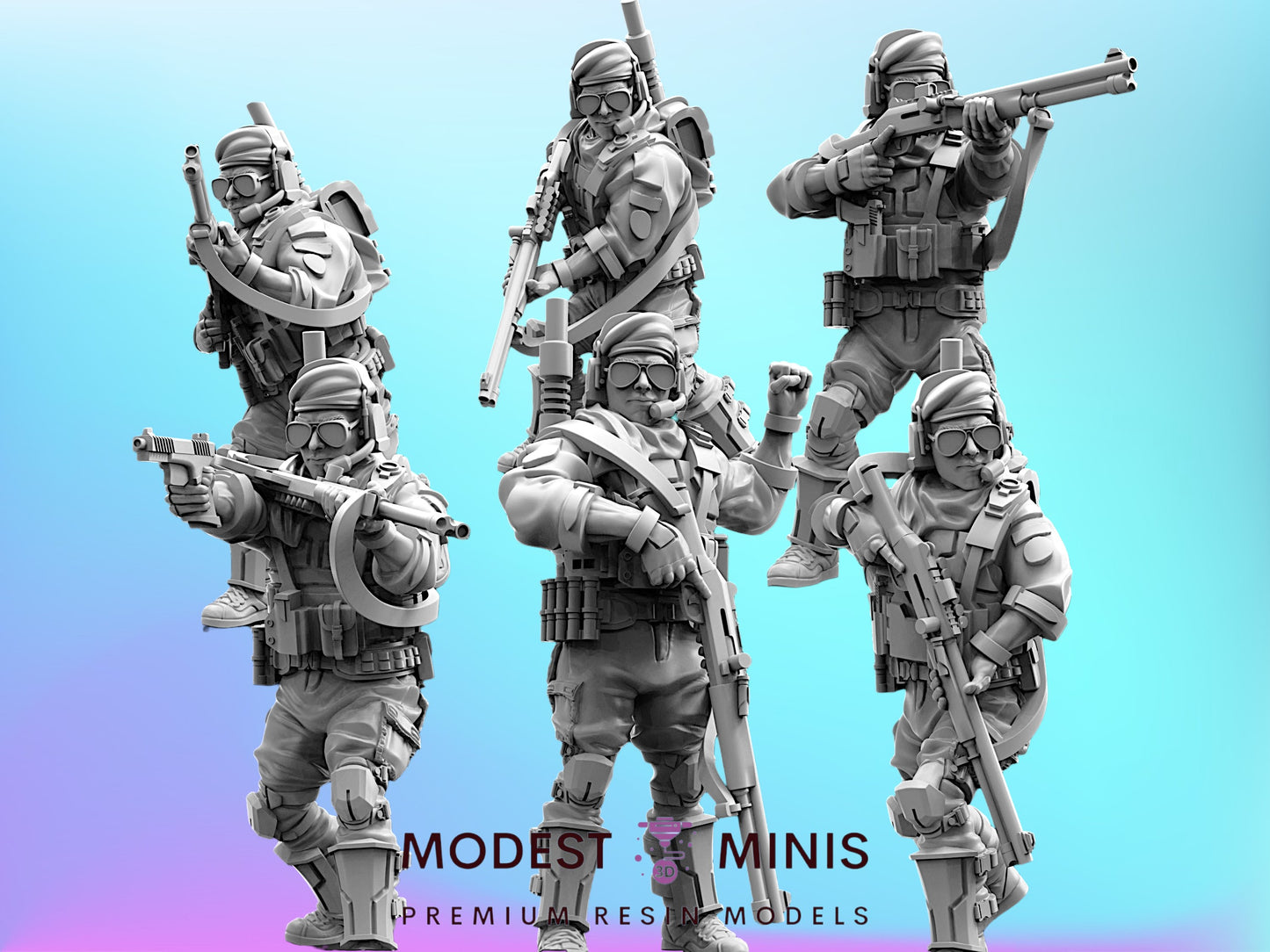 Elite Covert Spec Ops Chief Warrant Officer -32mm Scale Cyberpunk | Papsikels