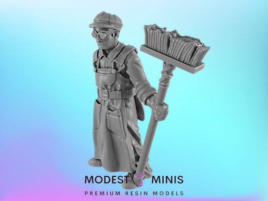 Chimney Sweep | 25mm to 100mm Steampunk Mini | DnD | EC3D