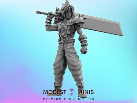 Ex Soldier Mercenary - Cloud 32mm Scale Miniature | Sci fi | Cyberpunk | Papsikels