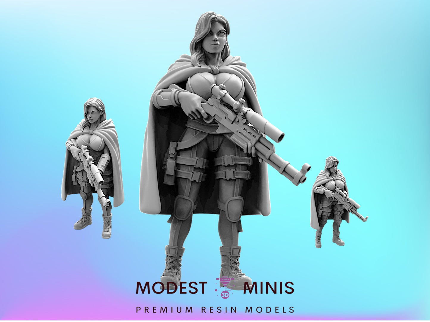 Sniper Code Name Spade - 32mm Scale Cyberpunk Shadowrun | Papsikels