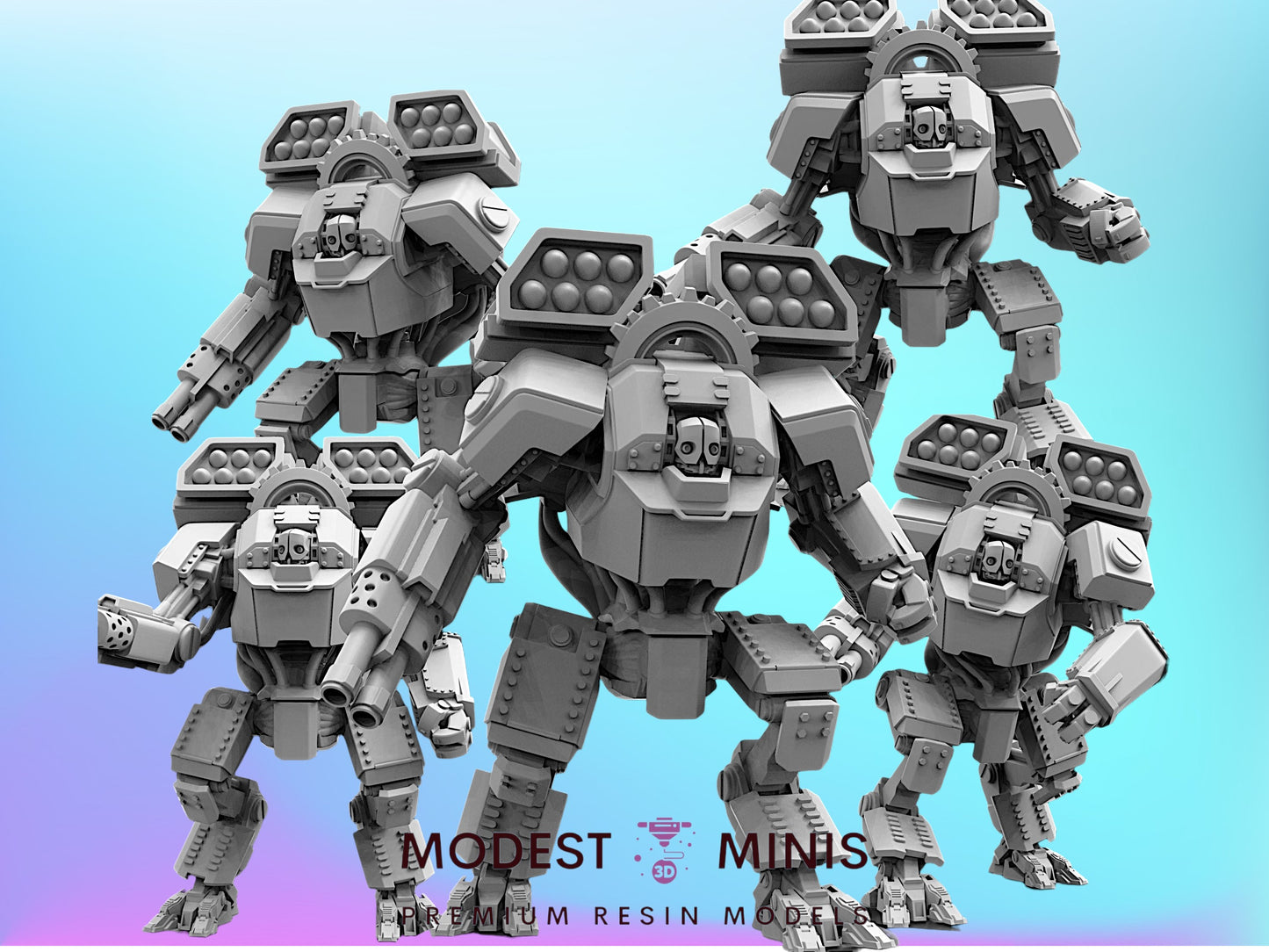 Compumaton Rocket Barragers - 32mm Scale Helldivers Proxy | Papsikels