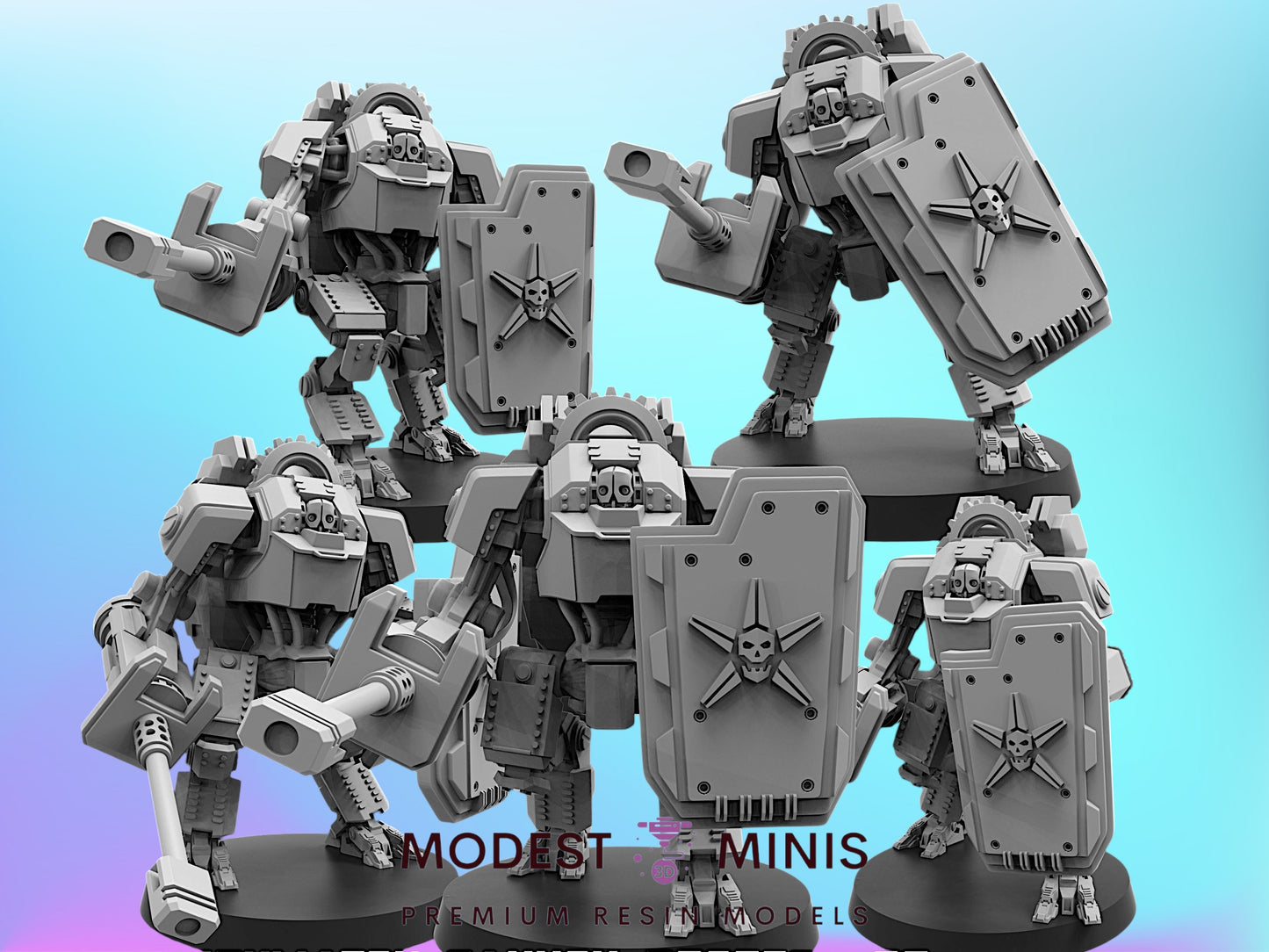 Compumaton Cannon Protectors - 32mm Scale Sci Fi Helldivers | Papsikels