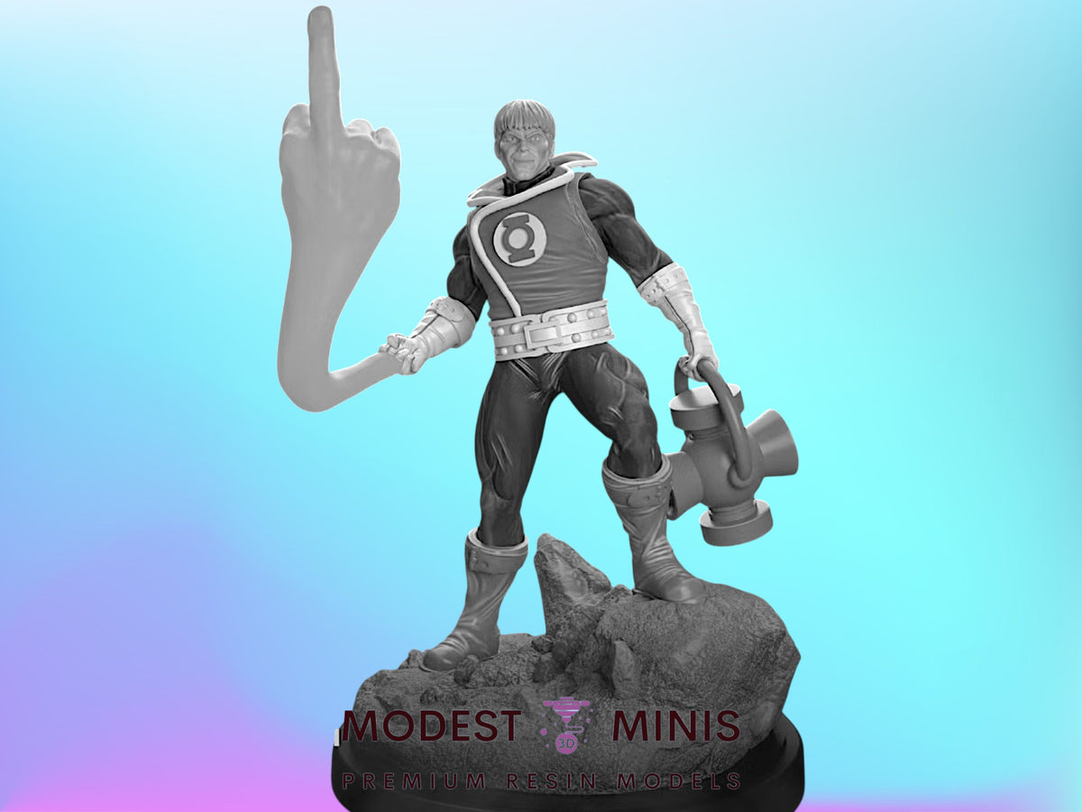 Rebel of the Corp Lantern | 32mm - 40mm Mini | Crisis Protocol Proxy | Superhero | Hall of Heroes