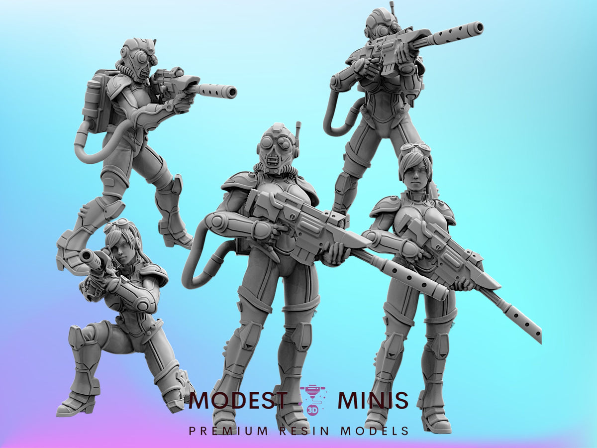 Female Covert Operative Agent - 28mm - 75mm Scale Sci Fi Starcraft | Papsikels