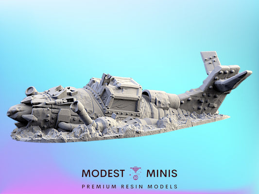 Crashed Plane 02 | 28mm - 54mm Scale | Survivor Terrain | Badlands Terrain | Txarli