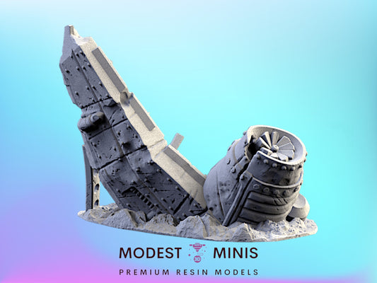Crashed Plane 03 | 28mm - 54mm Scale | Survivor Terrain | Badlands Terrain | Txarli