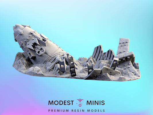 Crashed Plane 04 | 28mm - 54mm Scale | Survivor Terrain | Badlands Terrain | Txarli