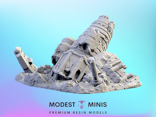 Crashed Plane 05 | 28mm - 54mm Scale | Survivor Terrain | Badlands Terrain | Txarli