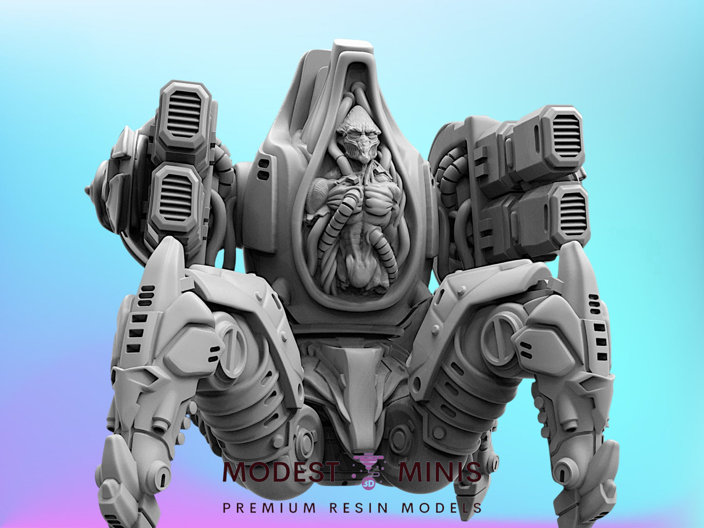 Cybernetic War Machine | 28mm - 75mm Scale Aliens Miniature | Papsikel