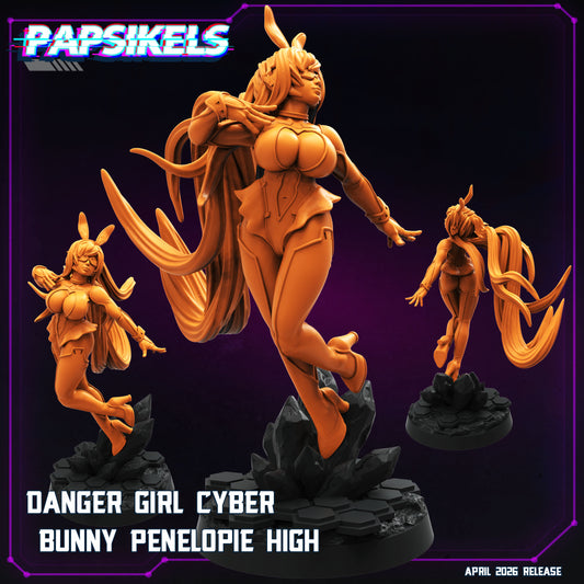 Danger Girl Cyberbunny Penelopie High - 32mm Scale Cyberpunk Shadowrun | Papsikels
