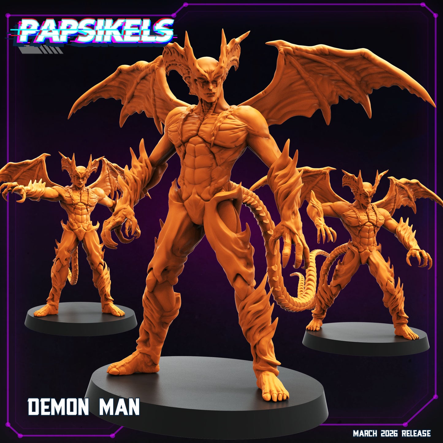 Demon Man - 32mm Scale Cyberpunk Devilman Shadowrun | Papsikels