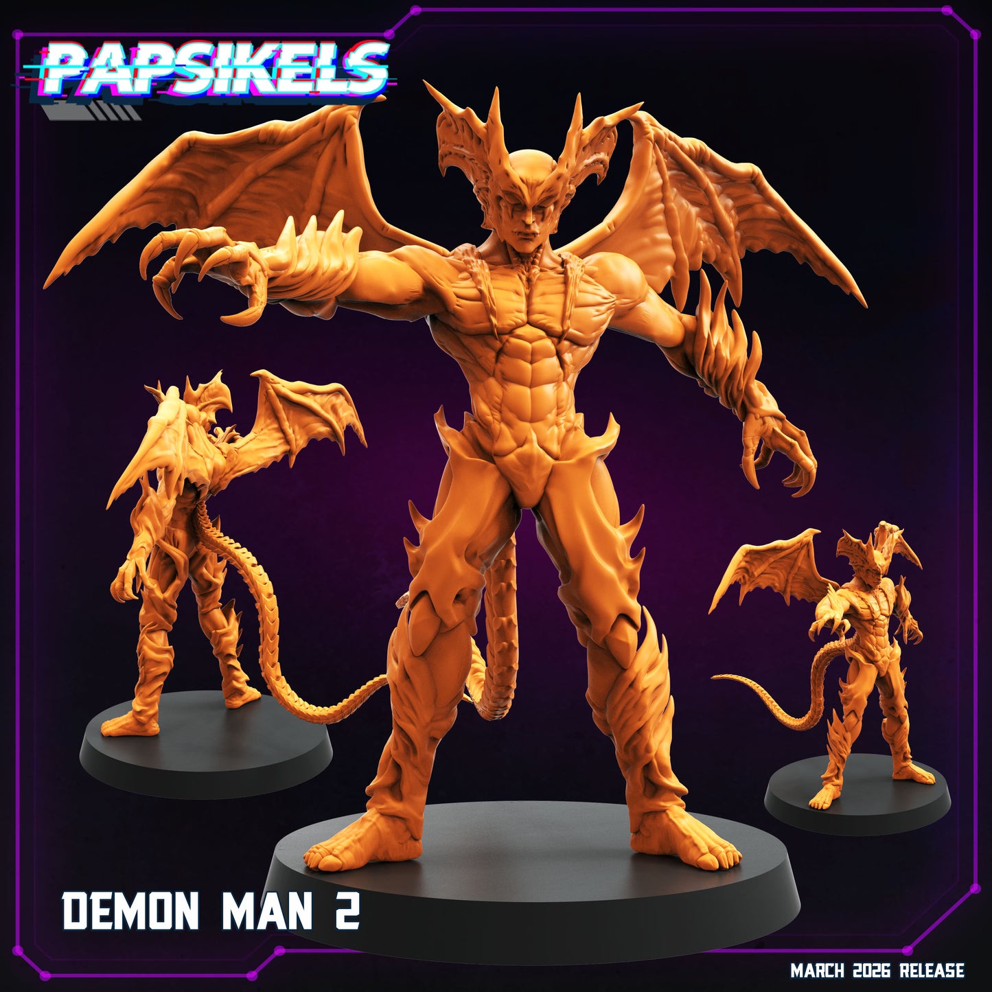 Demon Man - 32mm Scale Cyberpunk Devilman Shadowrun | Papsikels
