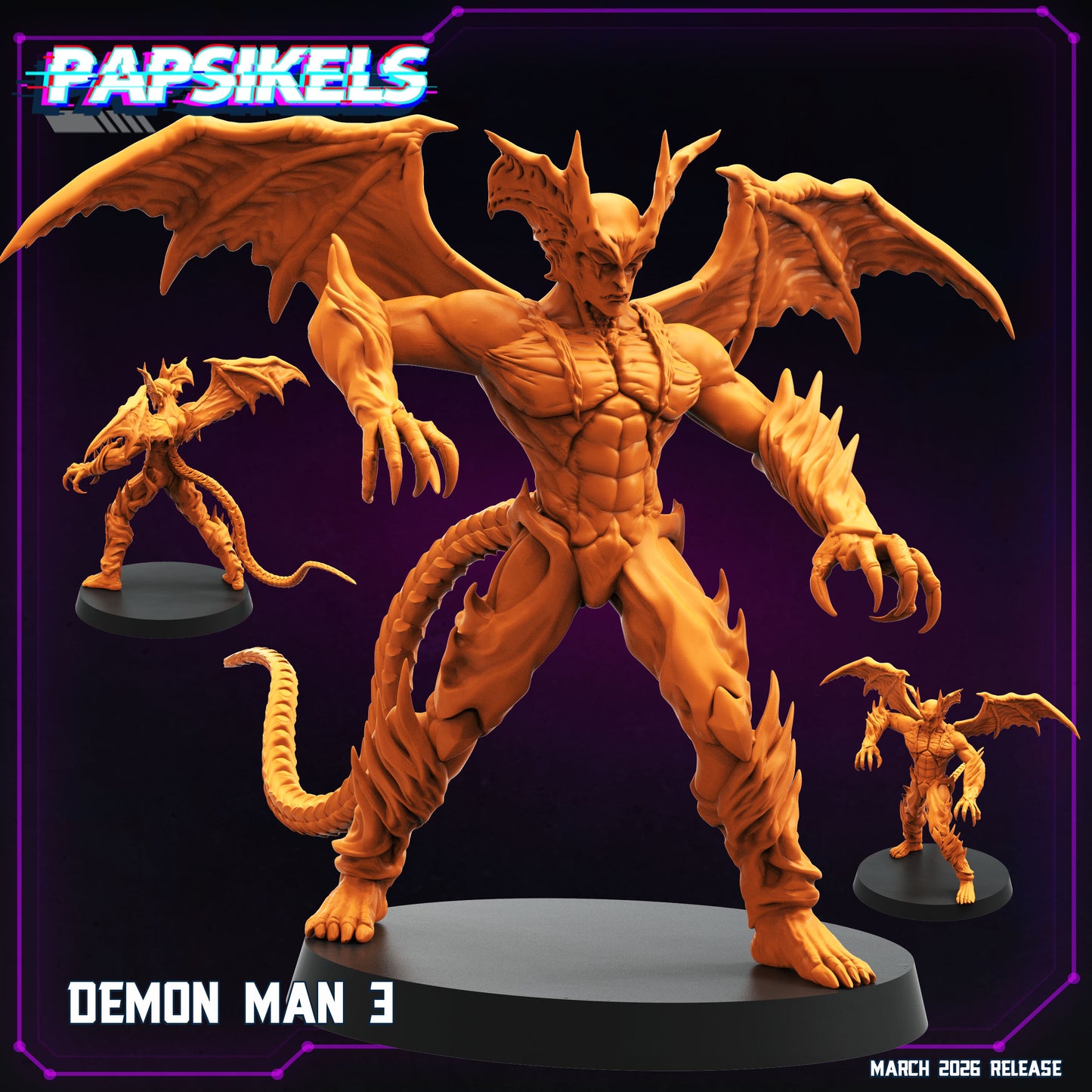 Demon Man - 32mm Scale Cyberpunk Devilman Shadowrun | Papsikels