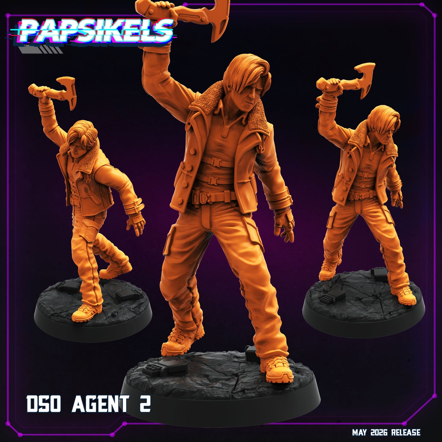 DSO Agent -32mm Scale Resident Evil Cyberpunk Shadowrun | Papsikels