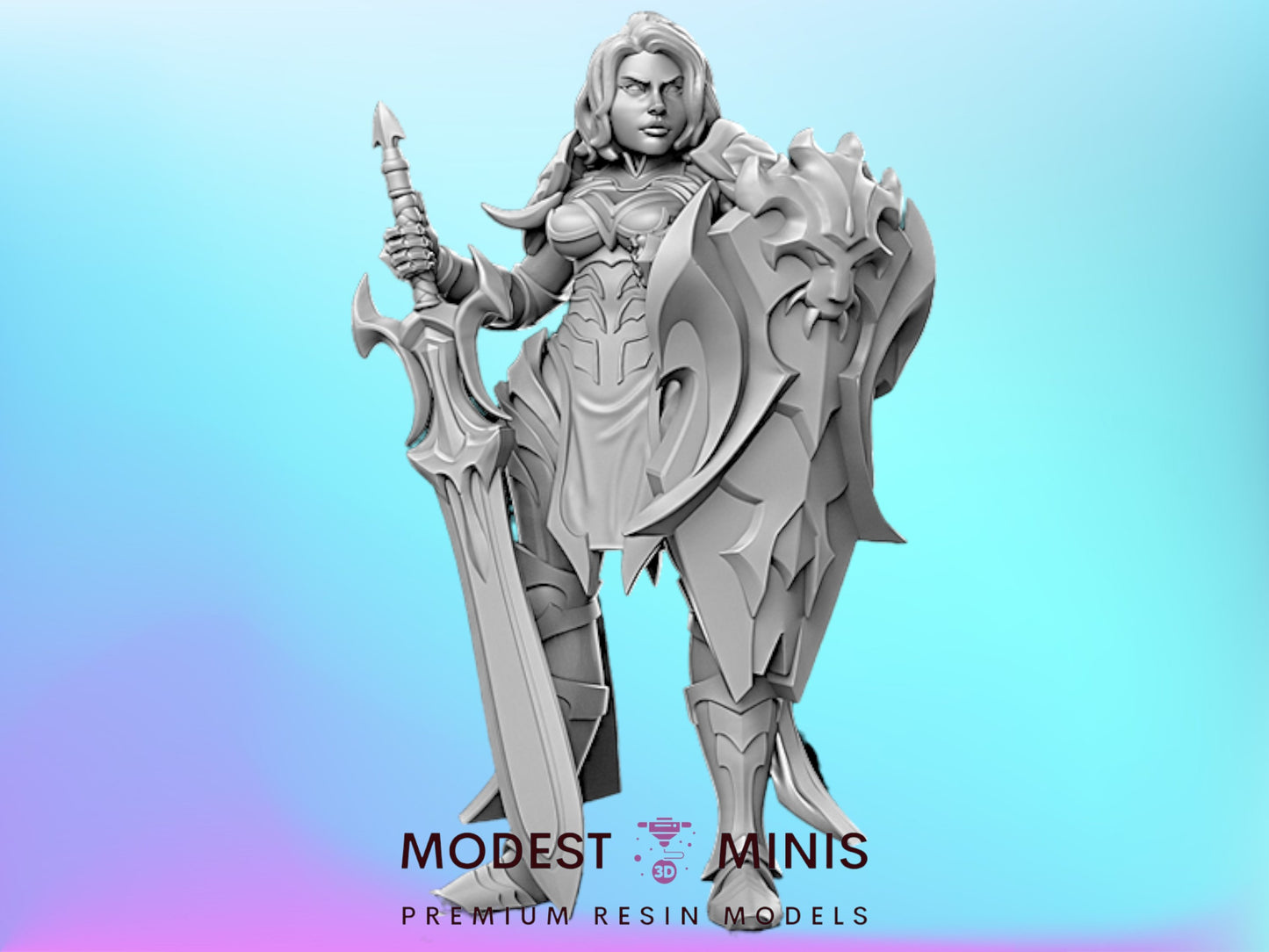 Dark Knight Dungeon Pinups - 28mm 32mm Scale DnD Miniature | RN Estudio